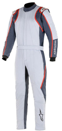Thumbnail for Alpinestars GP Race v2 Boot Cuff Race Suit Grey / Red Front Image