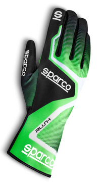 Thumbnail for Sparco Rush Kart Racing Glove Sparco Kart Race Gloves Black / Green