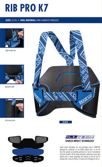 Thumbnail for Sparco Rib Pro K7 Kart Racing Rib Protector