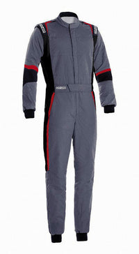 Thumbnail for Sparco X-Light Race Suit Grey / Black Front Image