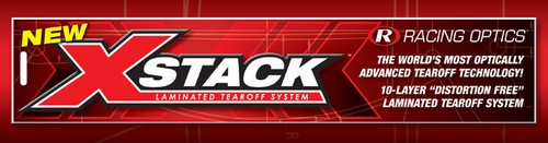 Racing Optics (X-Stack) - 2mm Laminated Tearoffs X-Stack for Stilo ST6