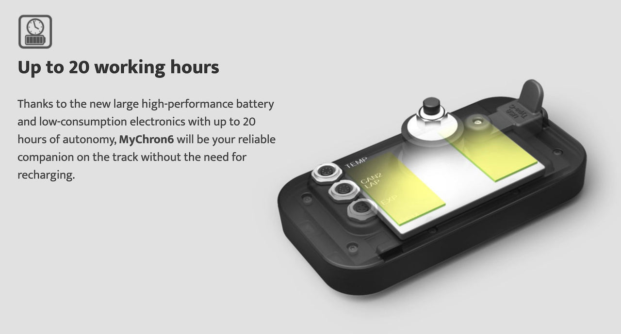 AiM-Mychron-6-Data-Logger-Kart-Racing-Dash-Battery-Image