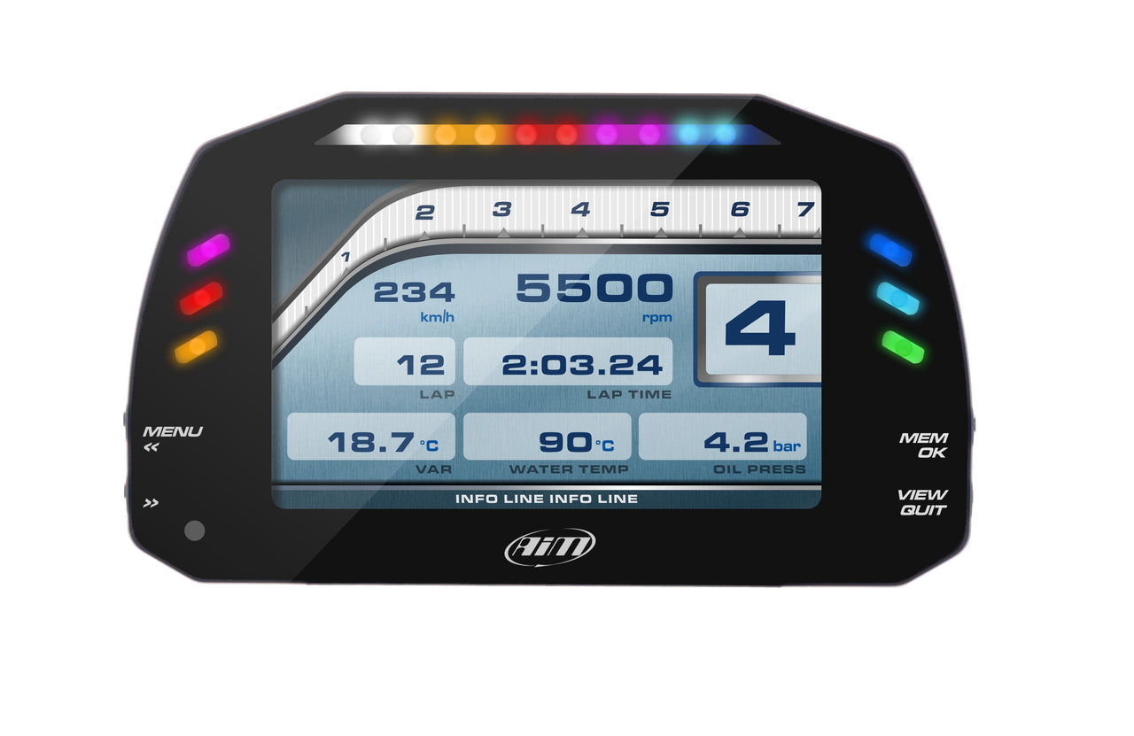 AiM-Sports-MXS-1.3-Color-5"-TFT-Dash-Data-Logger-color-screen-image