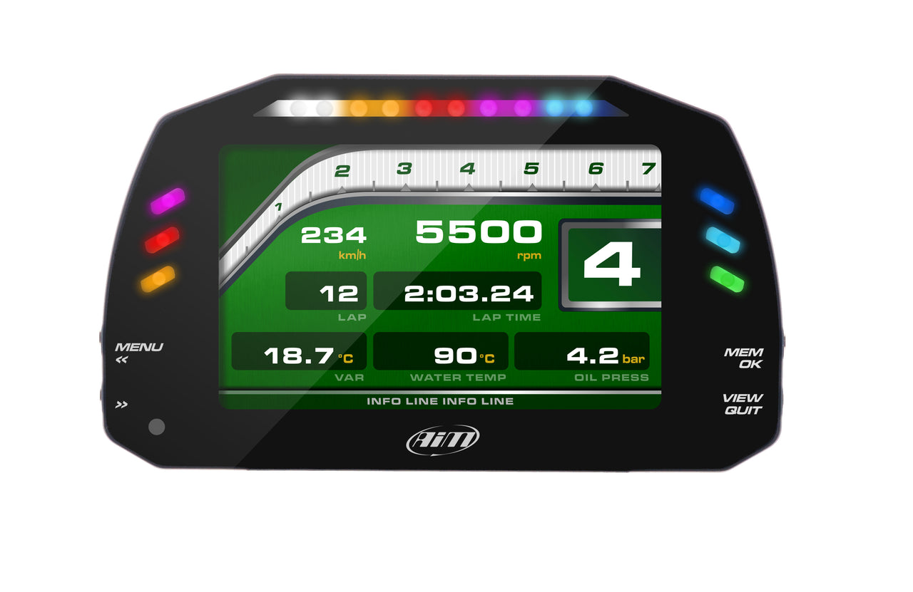 AiM-Sports-MXS-1.3-Color-5"-TFT-Dash-Data-Logger-front-image