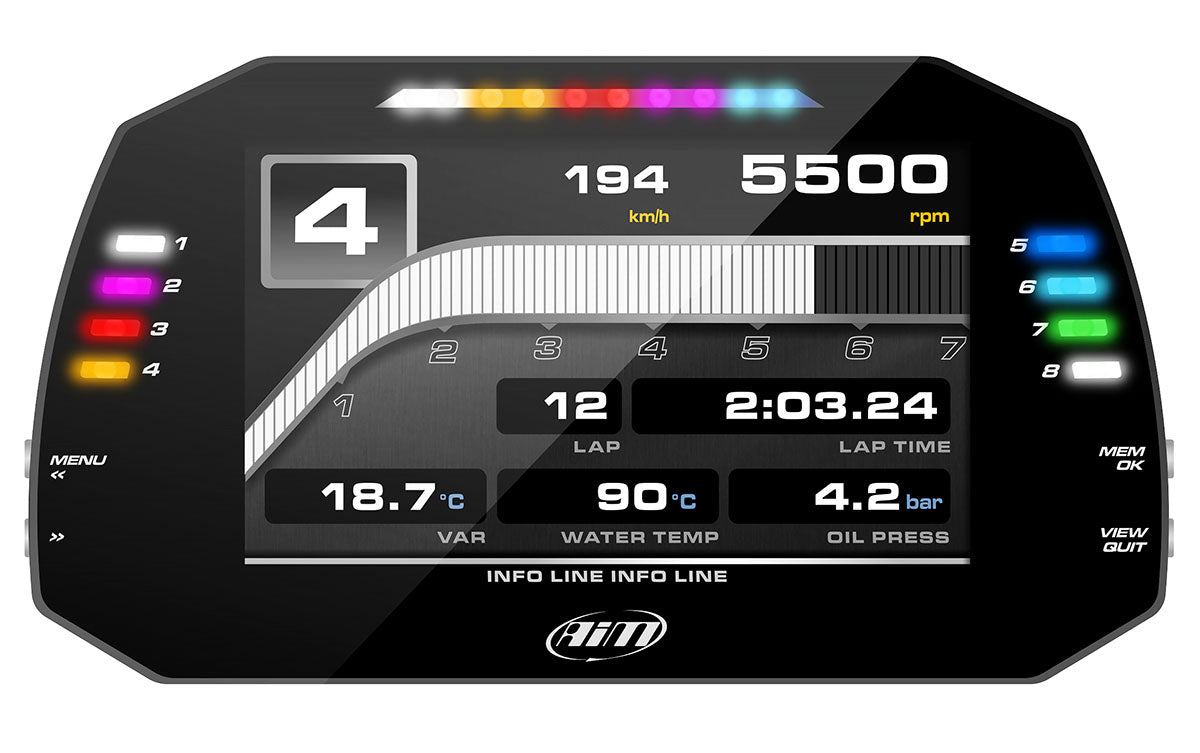 AiM Sports MXG 1.3 Large Color TFT Dash and Data-Logger