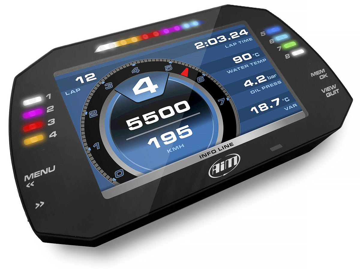 AiM Sports MXG 1.3 Large Color TFT Dash and Data-Logger