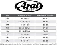 Thumbnail for Arai_Helmet-Size-Chart_Image