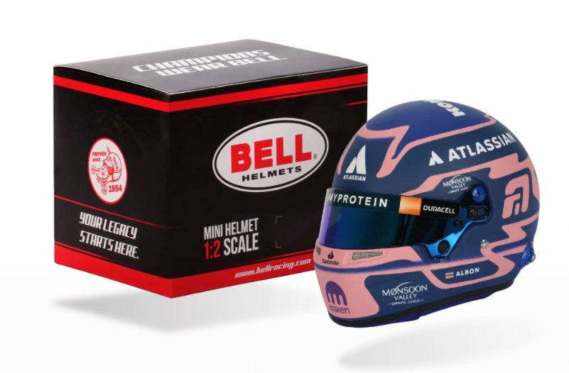 Bell HP77 Alex Albon 1:2 Scale F1 Mini Helmet | Williams 2025 F1 Season