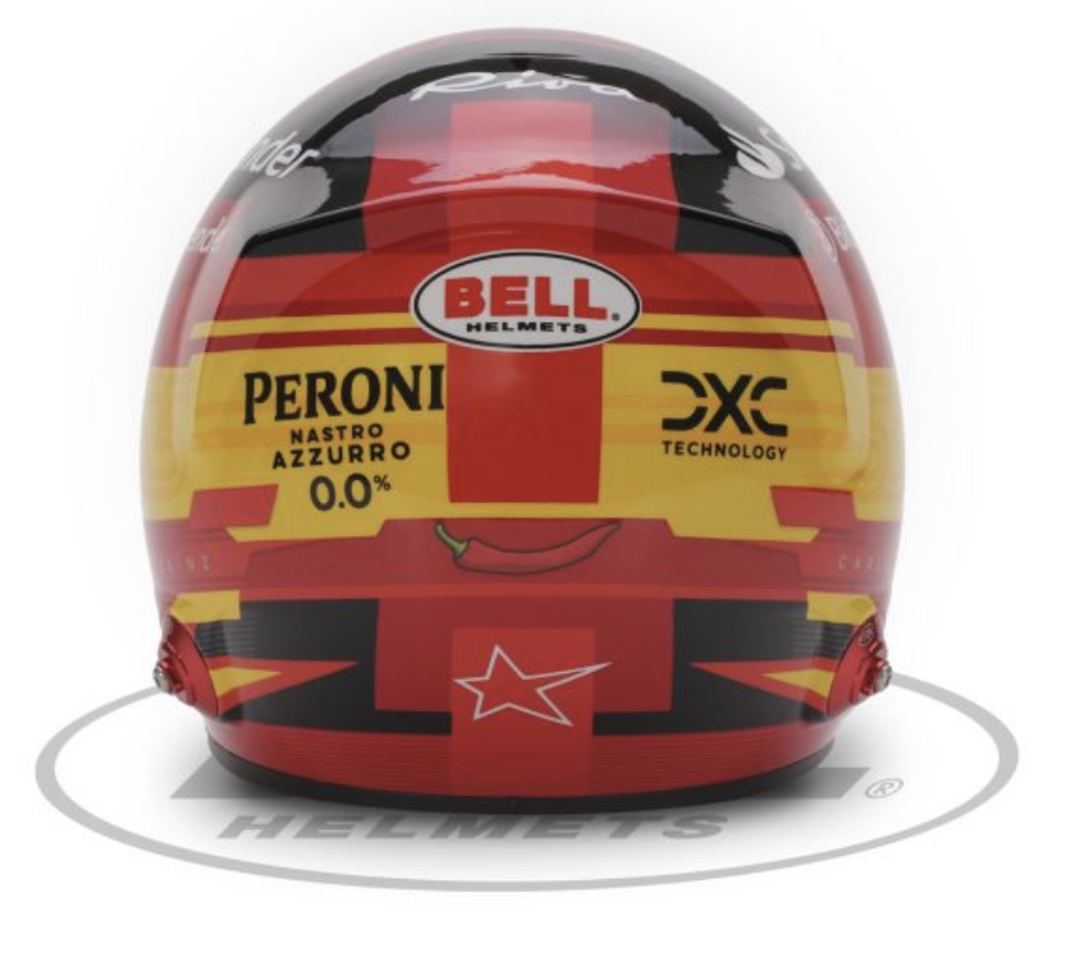 Bell Mini Helmet 4100305 2024 Carlos Sainz Back Image