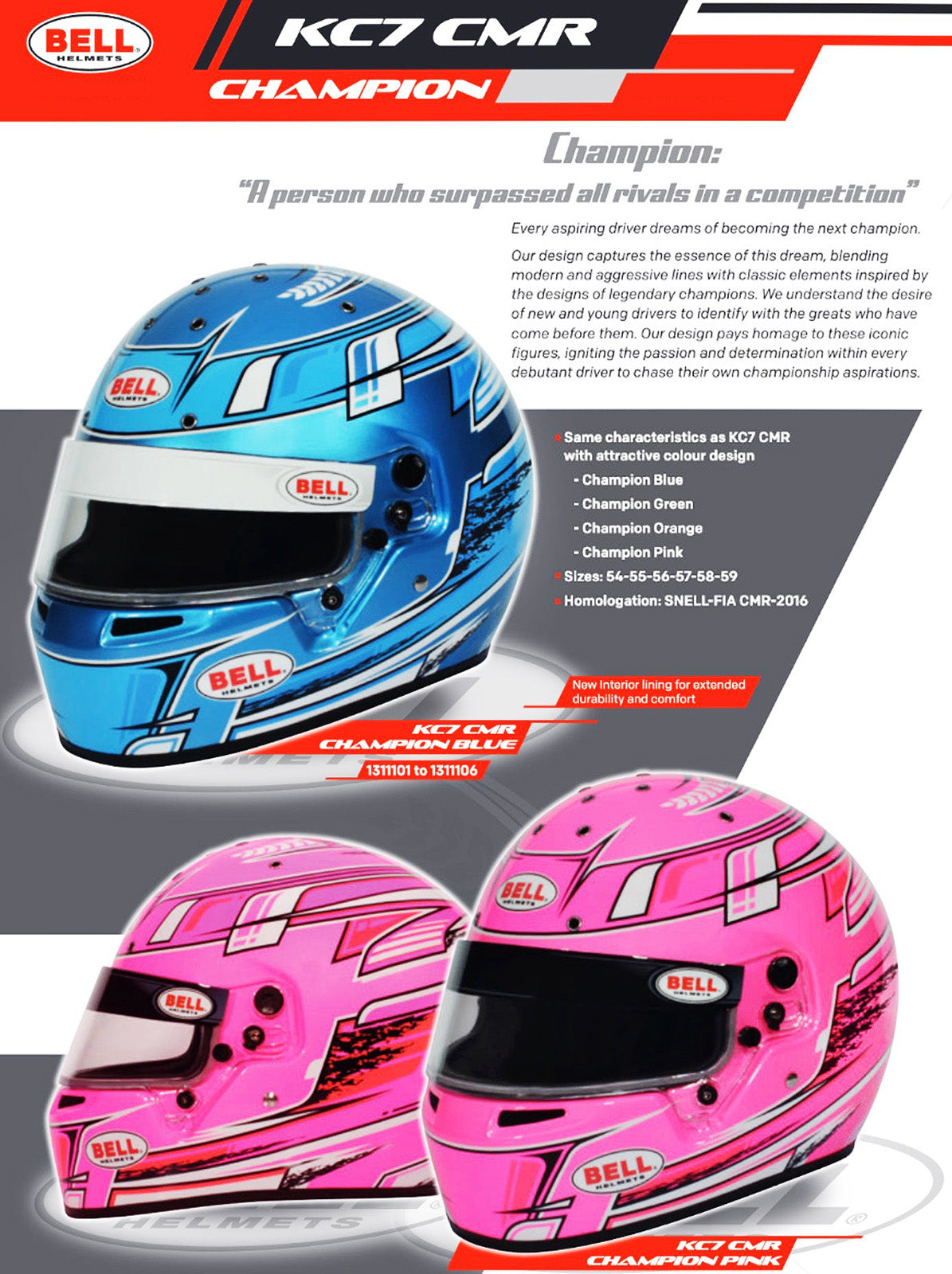 Bell KC7 CMR Champion Karting Helmet | FIA CMR-2016