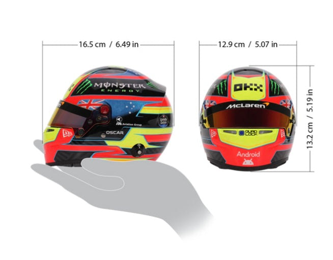 Bell Mini Helmet 2025 Oscar Piastri Dimensions Image