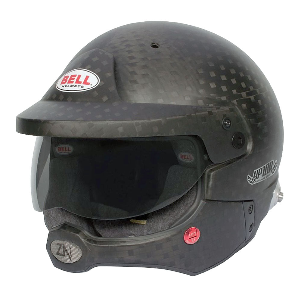 Advanced Bell HP10 Rally Helmet with ultra-lightweight carbon shell, perfect for rally drivers prioritizing performance and safety. IMAGE