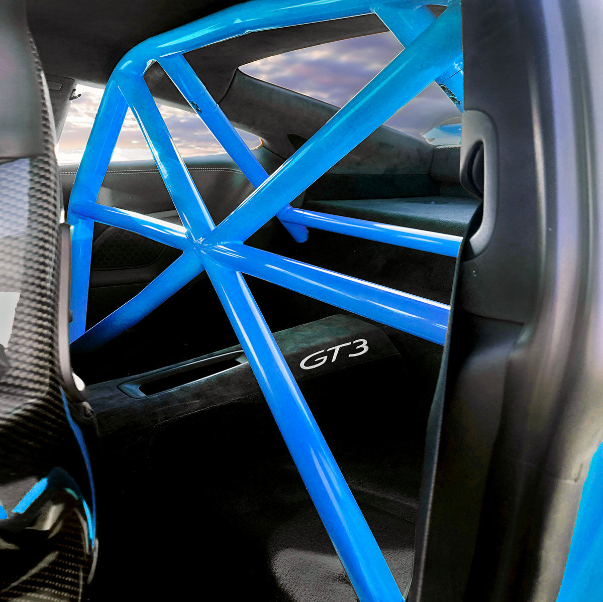 Shark Blue Porsche GT3 roll bar custom color lowest price free powder coat in stock