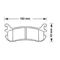 Thumbnail for Carbotech CT636 rear brake pads for second-gen Mazda Miata