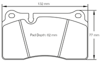 Thumbnail for Carbotech CT1185R-S Brake Pad Dimension Image