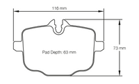 Thumbnail for Carbotech CT1469 Brake Pad Dimension Image
