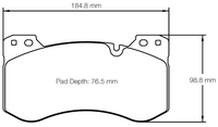 Thumbnail for Carbotech CT269480 Brake Pad Dimension Image