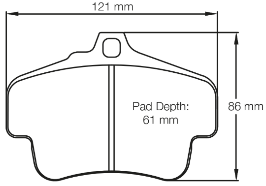 Carbotech CT917 Brake Pad Dimension Image