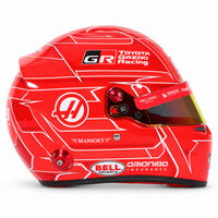 Thumbnail for Esteban Ocon Haas 2026 Bell HP77 mini helmet right side view