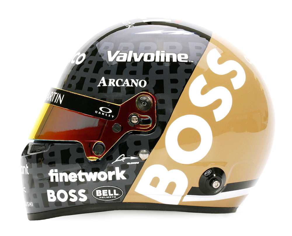 Bell HP77 2024 Fernando Alonso Silverstone GP 1:2 Mini Helmet