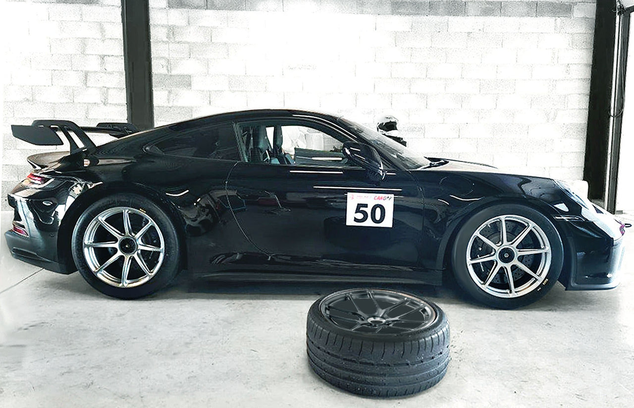 Forgeline GE1R forged racing wheel track package on Porsche 992 GT3the best motorsports wheels for track day HPDE time trials