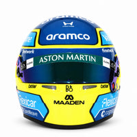 Thumbnail for Bell Fernando Alonso 2026 Aston Martin F1 mini helmet front view