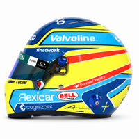 Thumbnail for Fernando Alonso Aston Martin 2026 Bell 1:2 scale mini helmet left side view