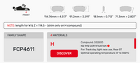 Thumbnail for Ferodo FCP4611 Brake Pad Dimension Image