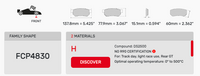 Thumbnail for Ferodo FCP4830 Brake Pad Dimension Image