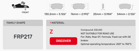 Thumbnail for Ferodo FRP0217 Brake Pad Dimension Image