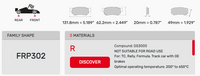 Thumbnail for Ferodo FRP0302 Brake Pad Dimension Image
