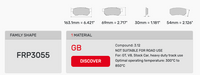 Thumbnail for Ferodo FRP3055 Brake Pad Dimension Image