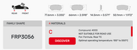 Thumbnail for Ferodo FRP3056 Brake Pad Dimension Image