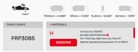 Thumbnail for Ferodo FRP3085 Brake Pad Dimension Image