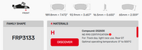 Thumbnail for Ferodo FRP3133 Brake Pad Dimension Image