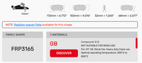 Thumbnail for Ferodo_FRP3165_brake_Pad_Dimension_Image