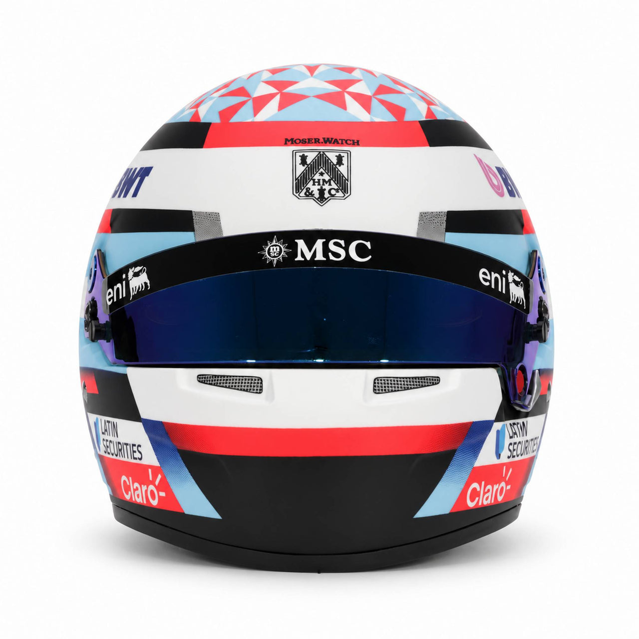 bell franco colapinto 2026 alpine f1 mini helmet front view