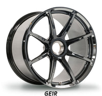 Thumbnail for Forgeline GE1R forged racing wheel in Gloss Black for Porsche 992 GT3RS centerlock hubs