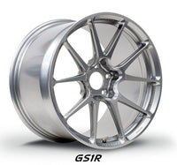 Thumbnail for Hyper Silver Forgeline GS1R Open Lug for 981 Porsche GT4 the best forged racing wheels for Porsche