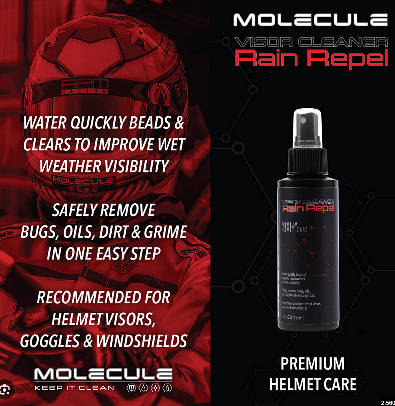 Molecule Rain Repel Spray 4oz