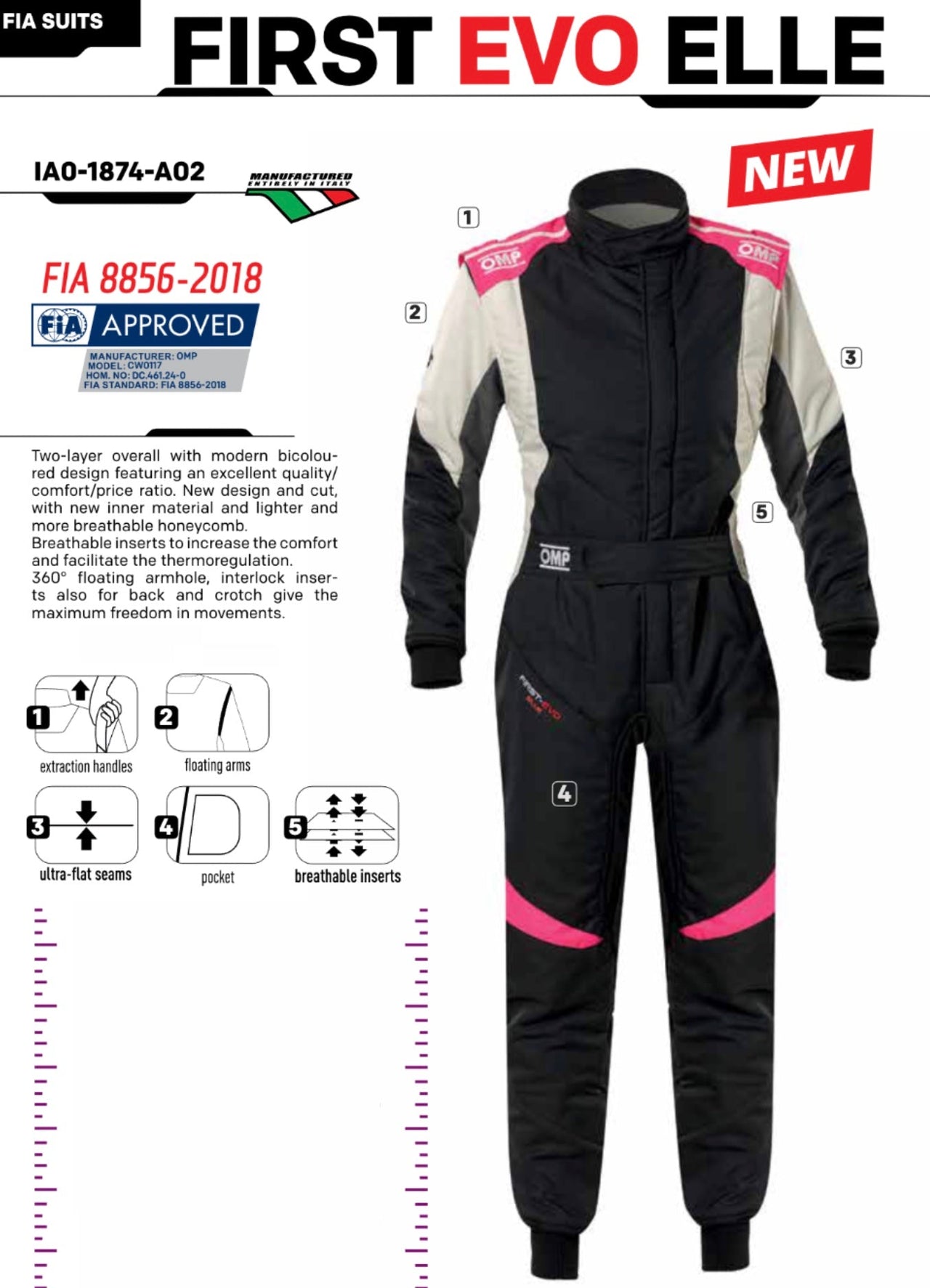 OMP-First-Evo-Elle_Race-Suit-Sale-discount-offer-low-price-cheap-value-compare-image