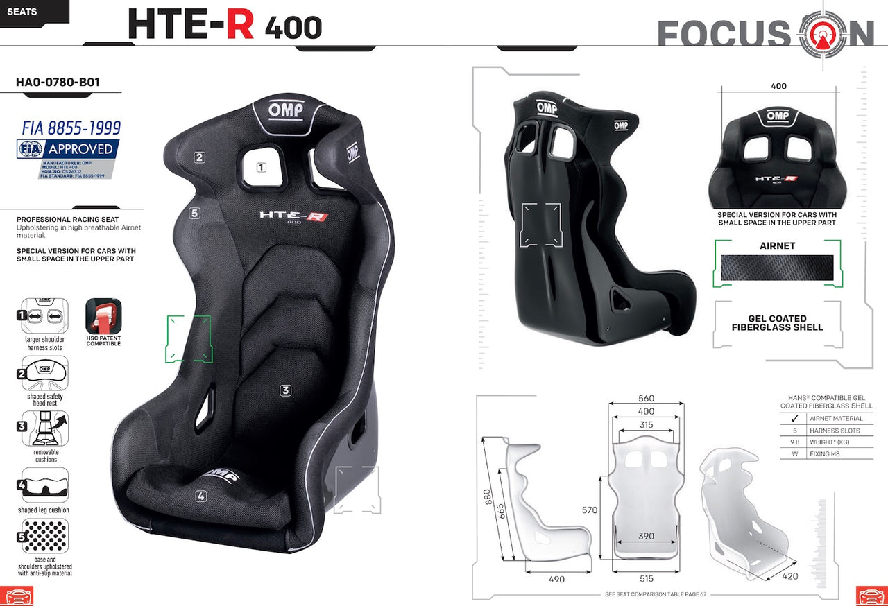 OMP HTE-R 400 Racing Seat