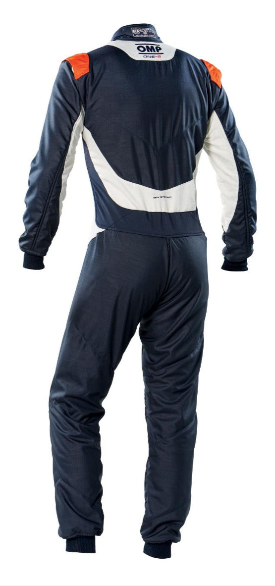 OMP-One-S-Race-Suit-Navy/Orange-rear-Sale-discount-offer-low-price-image