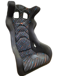 Thumbnail for OMP HTE-R ART racing seat with multicolor patterned upholstery-image