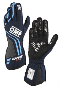 Thumbnail for OMP ONE EVO X AUTO RACING GLOVE NAVY BLUE IMAGE
