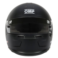 Thumbnail for OMP GP-A full face SA2025 racing helmet matte black front view