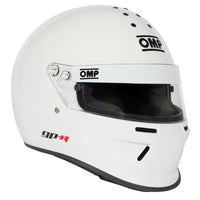 Thumbnail for OMP GP-A full face SA2025 racing helmet gloss white side view