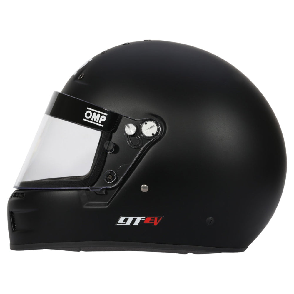 OMP GT-EV Racing Helmet Black Left image