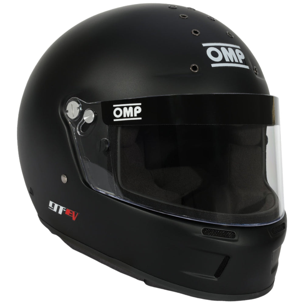 OMP GT-EV Racing Helmet Black angle image