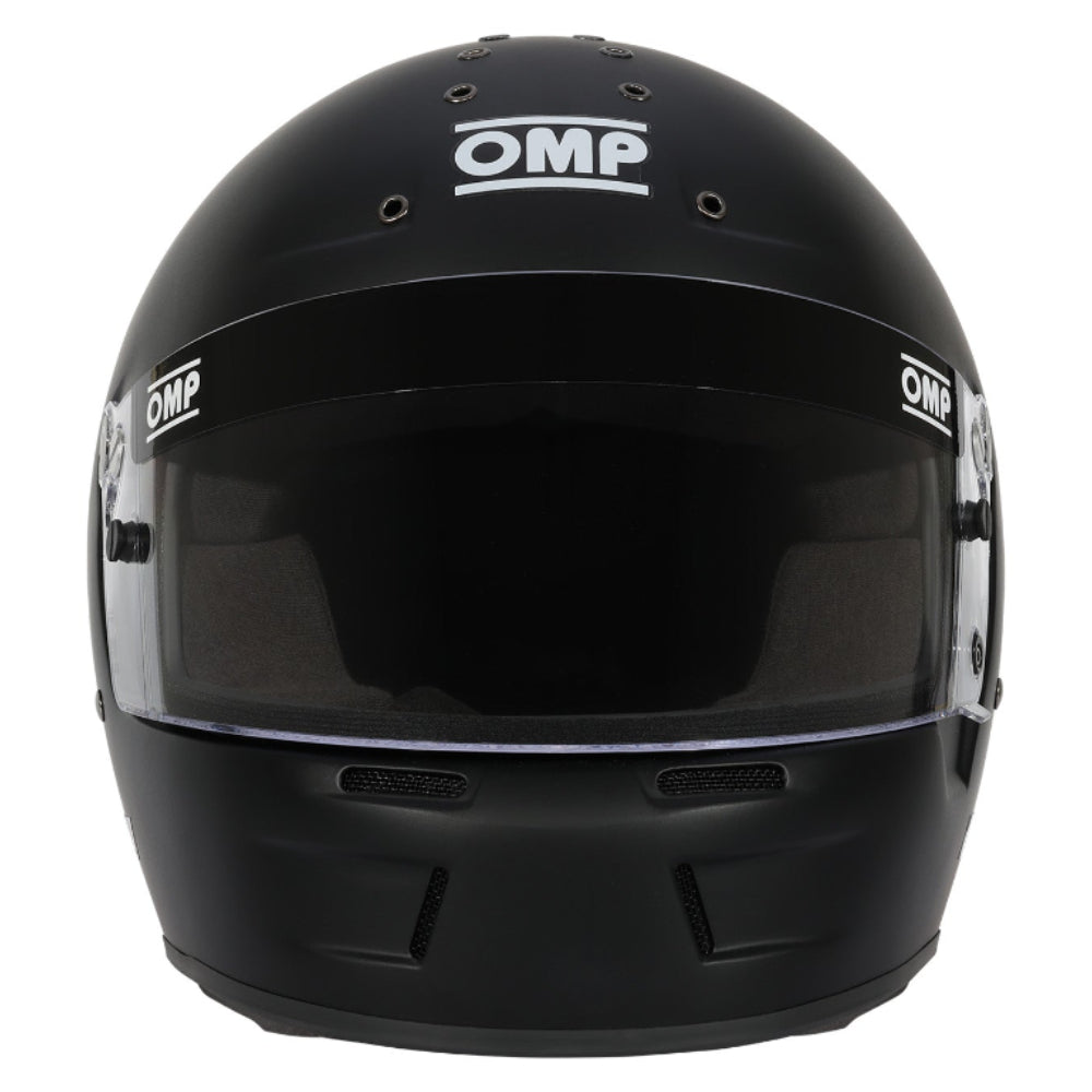 OMP GT-EV Racing Helmet Black front image
